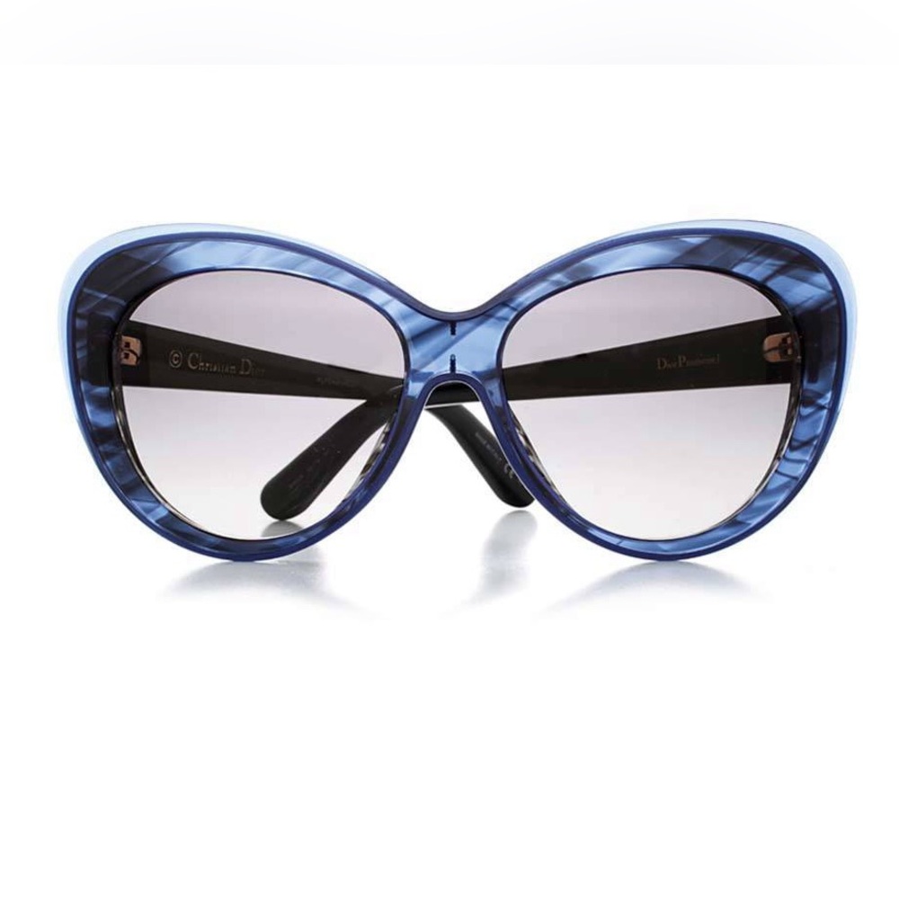 CHRISTIAN DIOR Promesse1 Women's Blue Sunglasses cat eye.